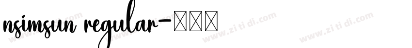 nsimsun regular字体转换